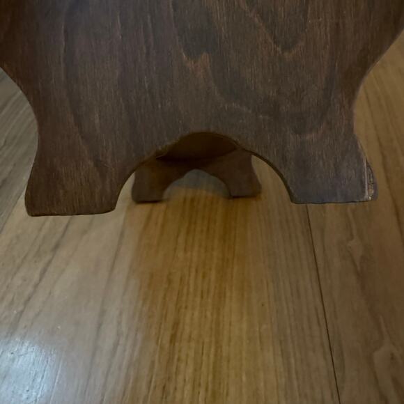 Vintage Curved Wood Sewing Kit Basket Box Handle Double Door - Picture 15 of 16